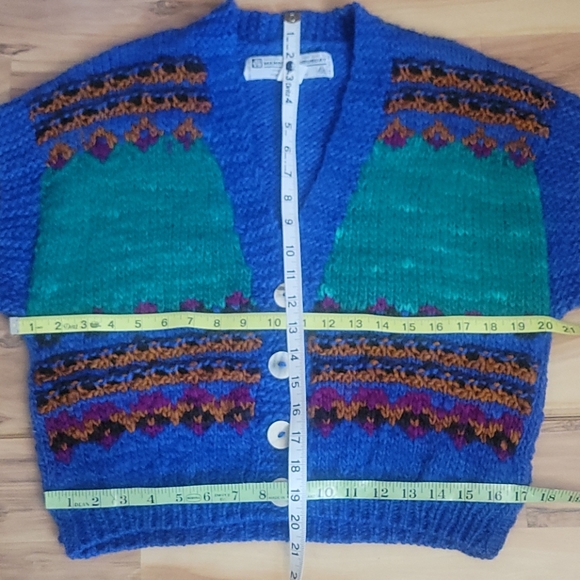 Vintage 80s Cap Sleeve Sweater Vest M-L - Picture 8 of 8